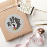 Spooky Halloween Mickey Mouse Classic Round Sticker