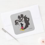 Spooky Halloween Mickey Mouse Square Sticker