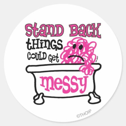 Stand Back Classic Round Sticker