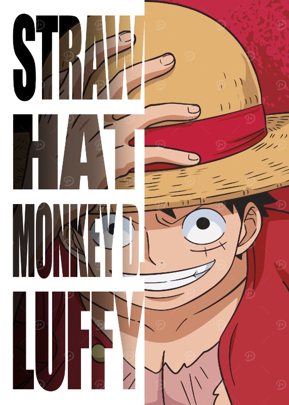 Straw Hat Monkey D Luffy One Piece Poster