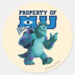 Sulley Property Of MU Classic Round Sticker