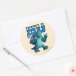 Sulley Property Of MU Classic Round Sticker
