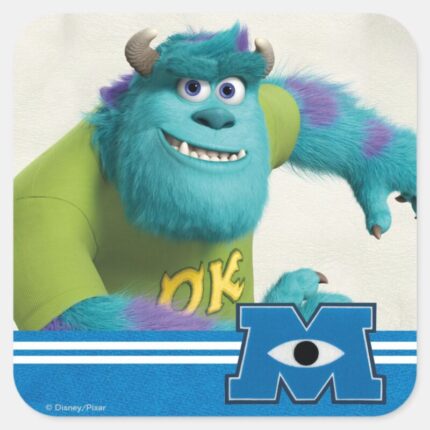 Sulley Running Square Sticker