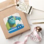 Sulley Running Square Sticker