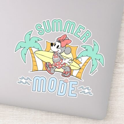 Summer Mode Minnie Mouse Sticker