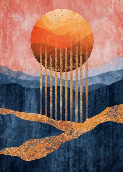 Sunrise Stripes Poster