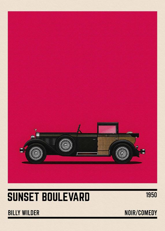 Sunset Boulevard Car Movie Poster