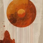 Sunset Droplets Poster