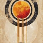 Sunset Pillar Poster