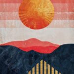 Sunset Stripes Poster