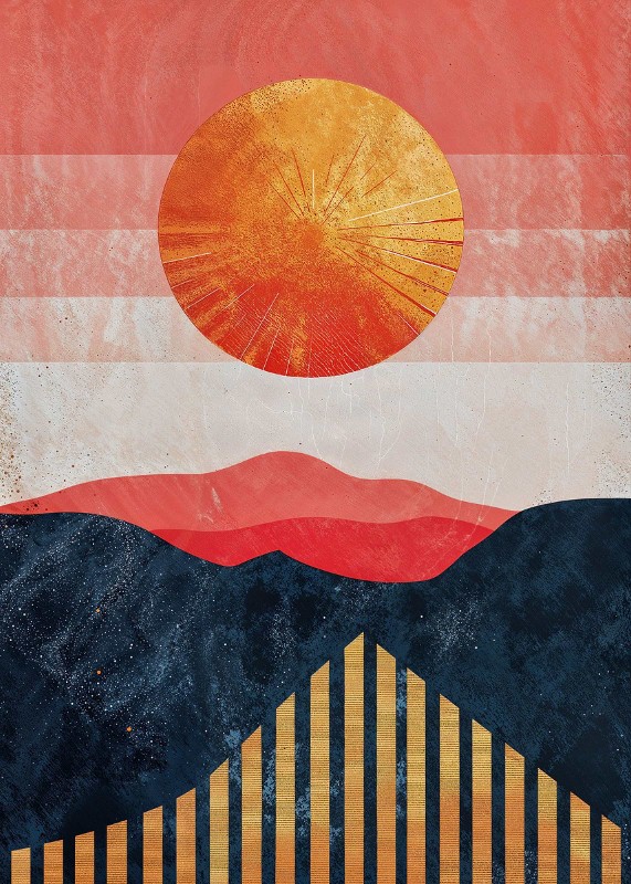 Sunset Stripes Poster
