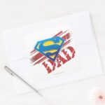 Super Dad Stripes Square Sticker
