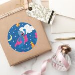 Super Grover 2.0 Night Sky Pattern Classic Round Sticker