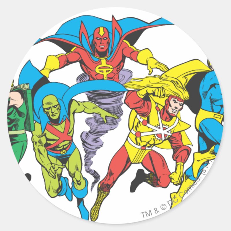 Super Powers™ Collection 10 Classic Round Sticker Super Powers™ Collection 10 Classic Round Sticker