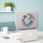 Super Powers Flying In A Circle Sticker for Laptops and Journals