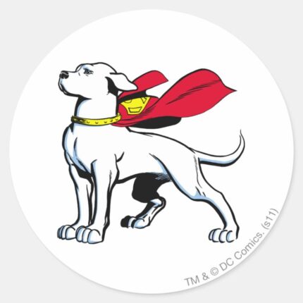 Superdog Krypto Classic Round Sticker