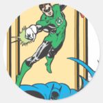 Superheroes In Action Classic Round Sticker