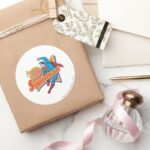 Superman Man Of Steel Classic Round Sticker