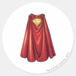 Superman The Cape Classic Round Sticker