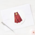 Superman The Cape Classic Round Sticker