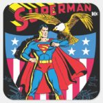 Superman 14 Square Sticker