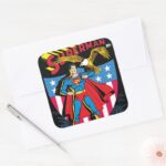 Superman 14 Square Sticker