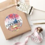 Superman 28 Classic Round Sticker