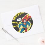 Superman 32 Classic Round Sticker