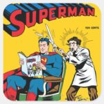 Superman 52 Square Sticker