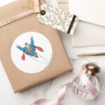 Superman 65 Classic Round Sticker