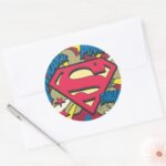 Superman 66 Classic Round Sticker