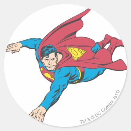 Superman 90 Classic Round Sticker