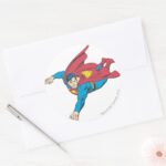 Superman 90 Classic Round Sticker