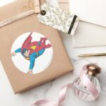 Superman 90 Classic Round Sticker