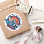 Superman A Never Ending Mission Classic Round Sticker