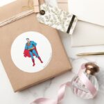 Superman Arms Folded Classic Round Sticker