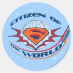 Superman Citizen Of The World Classic Round Sticker