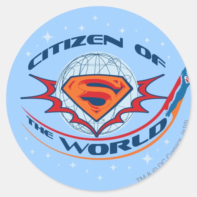 Superman Citizen Of The World Classic Round Sticker