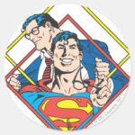 Superman Clark Kent Classic Round Sticker
