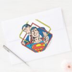 Superman Clark Kent Classic Round Sticker