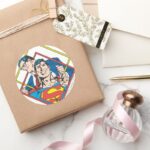 Superman Clark Kent Classic Round Sticker