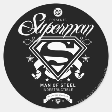 Superman Coat Of Arms Classic Round Sticker