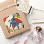 Superman Complete Story Square Sticker