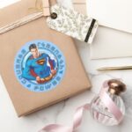 Superman Courage Strength Power Classic Round Sticker
