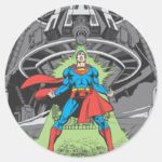 Superman Exposed To Kryptonite Classic Round Sticker