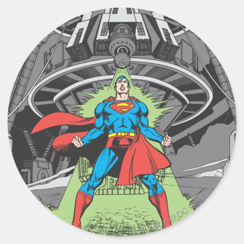 Superman Exposed To Kryptonite Classic Round Sticker
