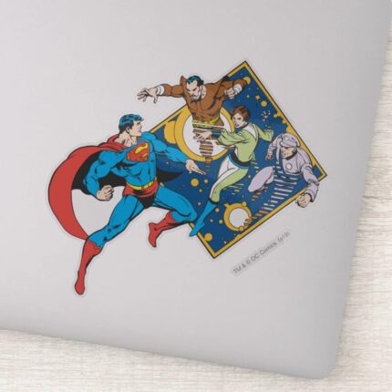 Superman Fights Enemies Sticker