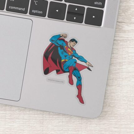 Superman Flying Backwards Sticker