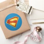 Superman Golden S Shield Brilliance Classic Round Sticker