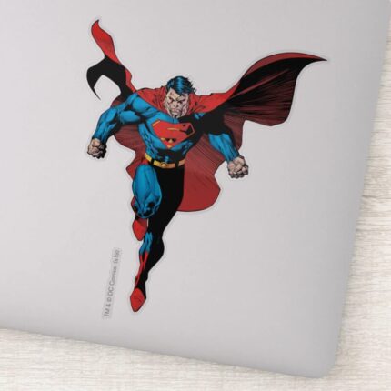 Superman Hovering Comic Style Sticker